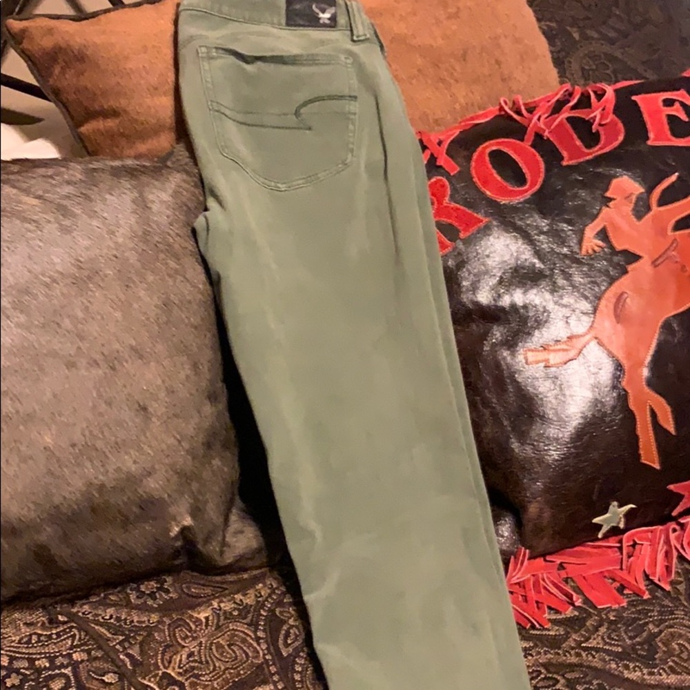 American eagle olive green jegging